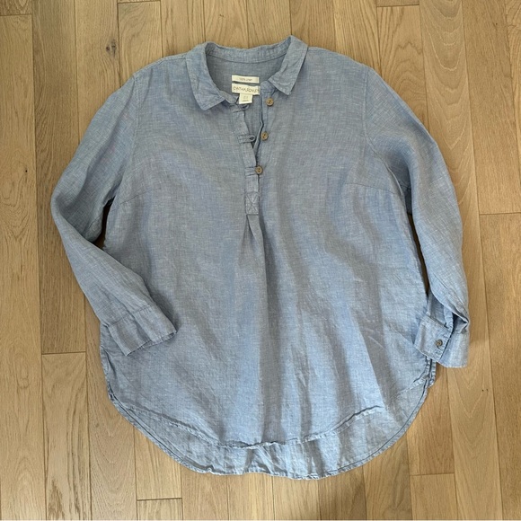 CYNTHIA ROWLEY Linen Top - Picture 6 of 11